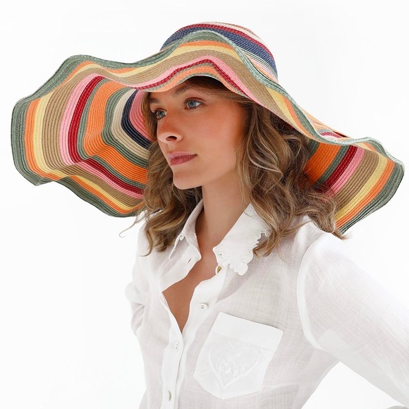 Zimmermann Accessories - Zimmermann The Lovestruck Stripe Sunhat